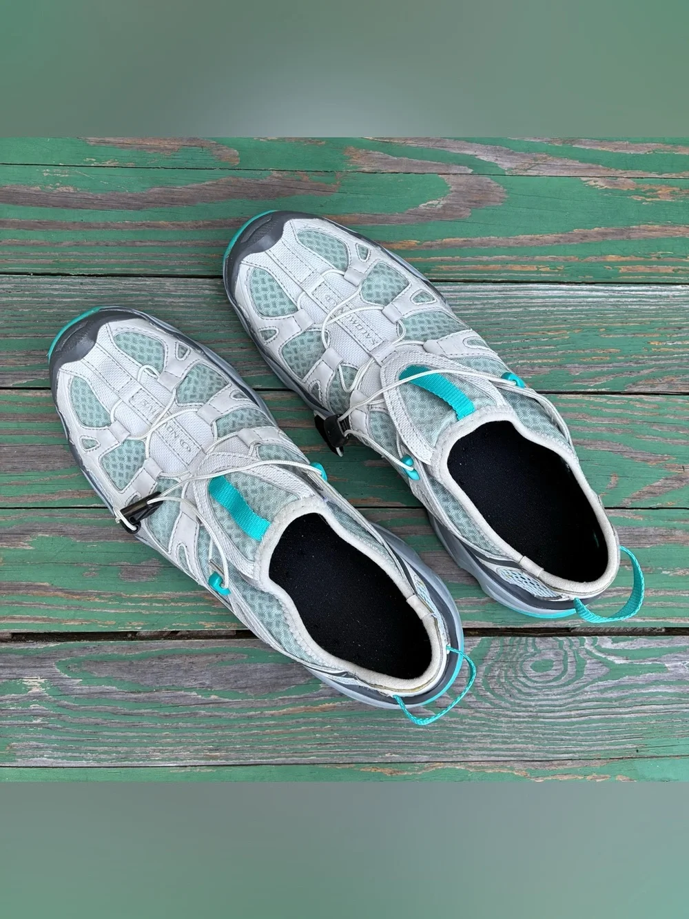 Salomon Gecko Water Shoes Womens Size 8 Cross Country Hybrid Sneakers Aqua Blue